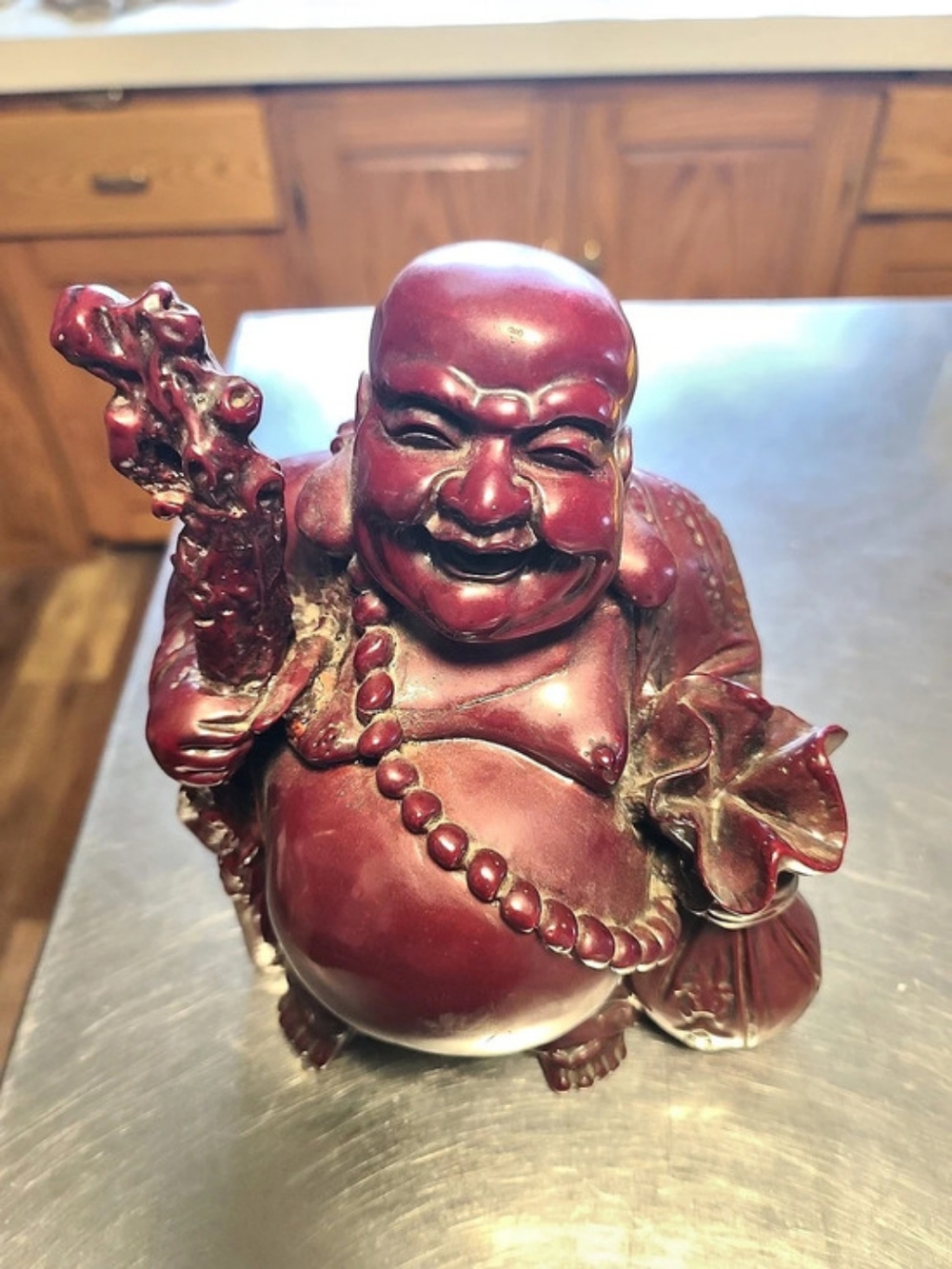 Buddha Sculpture Red 9 in